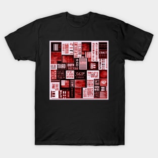 blocks of words wisdom pattern T-Shirt